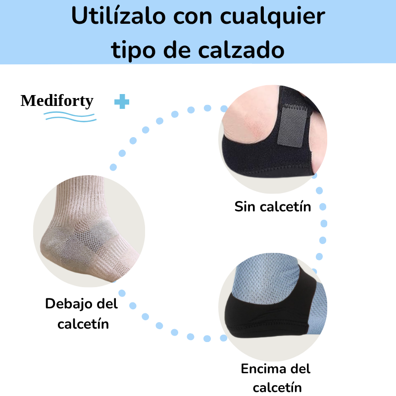 Taloneras Mediforty con Gel de Amortiguación 1 unidad + 1 gratis